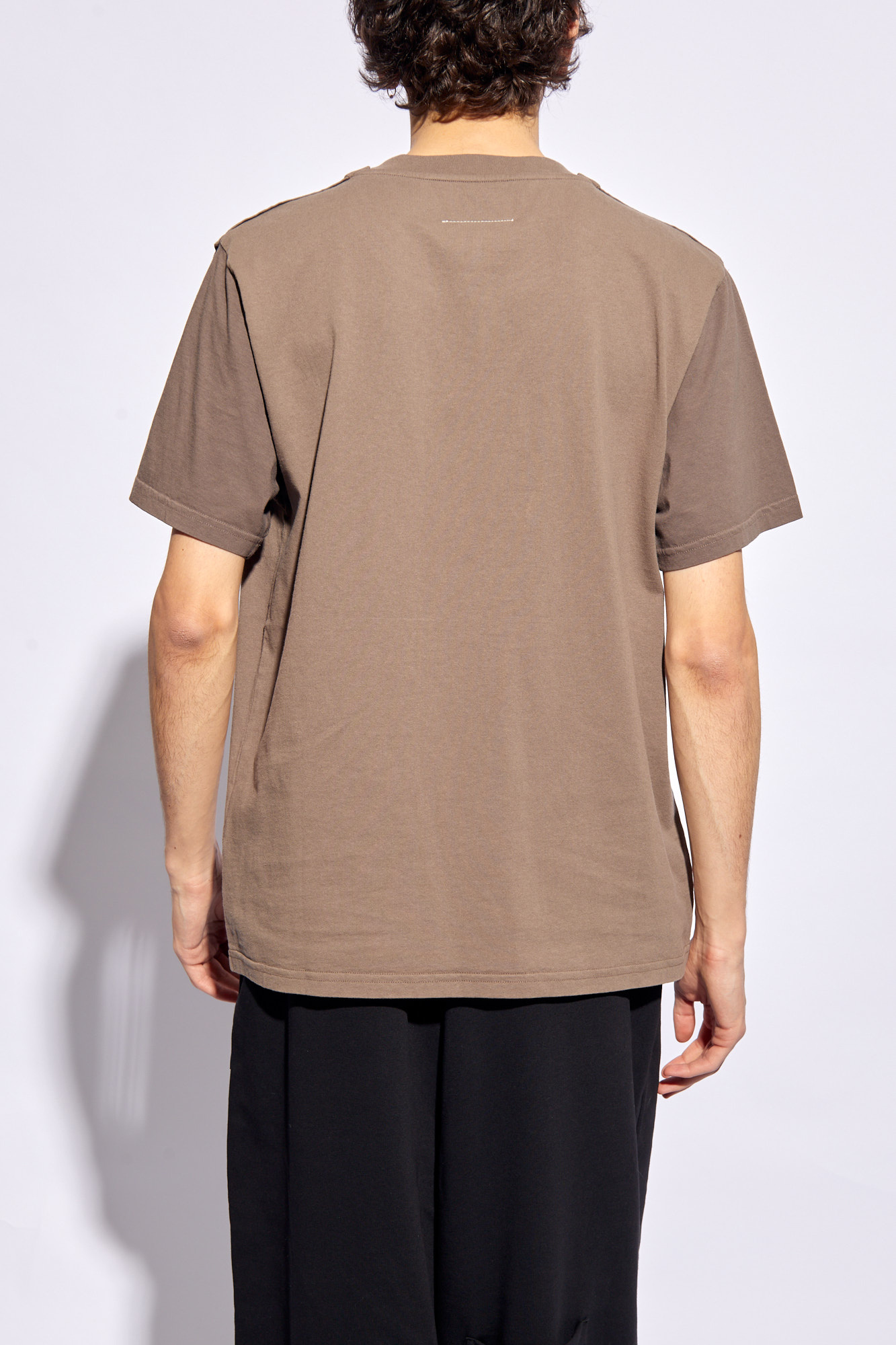 【関税込み】MM6 Maison Margiela ブラウン ロゴパッチ Tシャツ shirt with logo MM6 Maison Margiela - SchaferandweinerShops